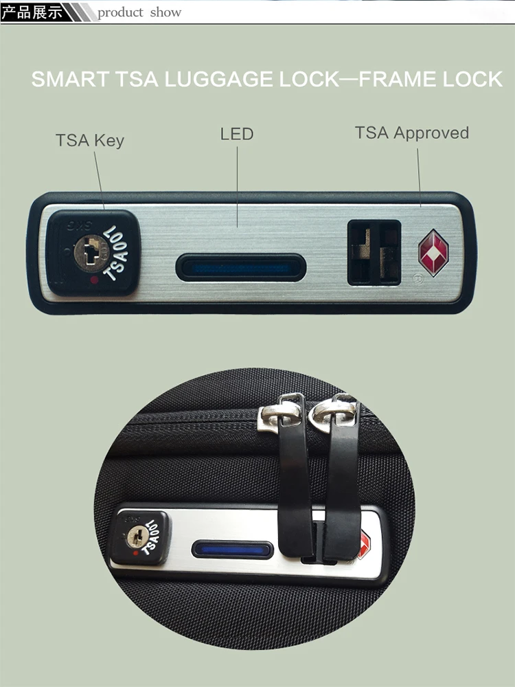 Fixed Smart Ble 5.0 Luggage Zipper Tsa Key Lock Tsa Approved Luggage