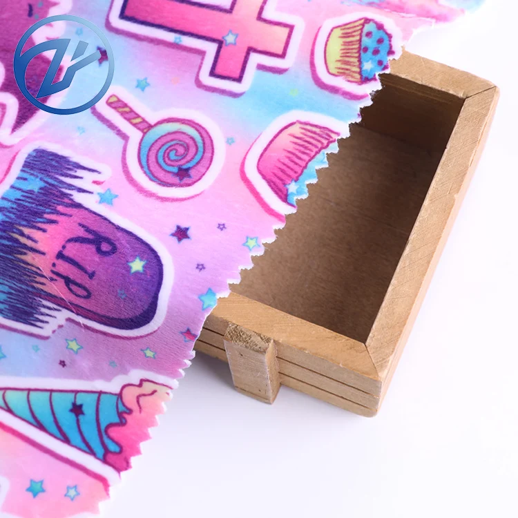 
High print customized design print fabric minky fabric baby blanket fabric 