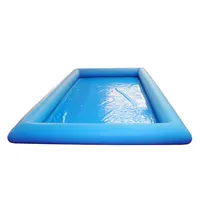 

Square shaped large size inflatable steel frame swimming pool, kid amusement portable metal frame swimming pool for water park