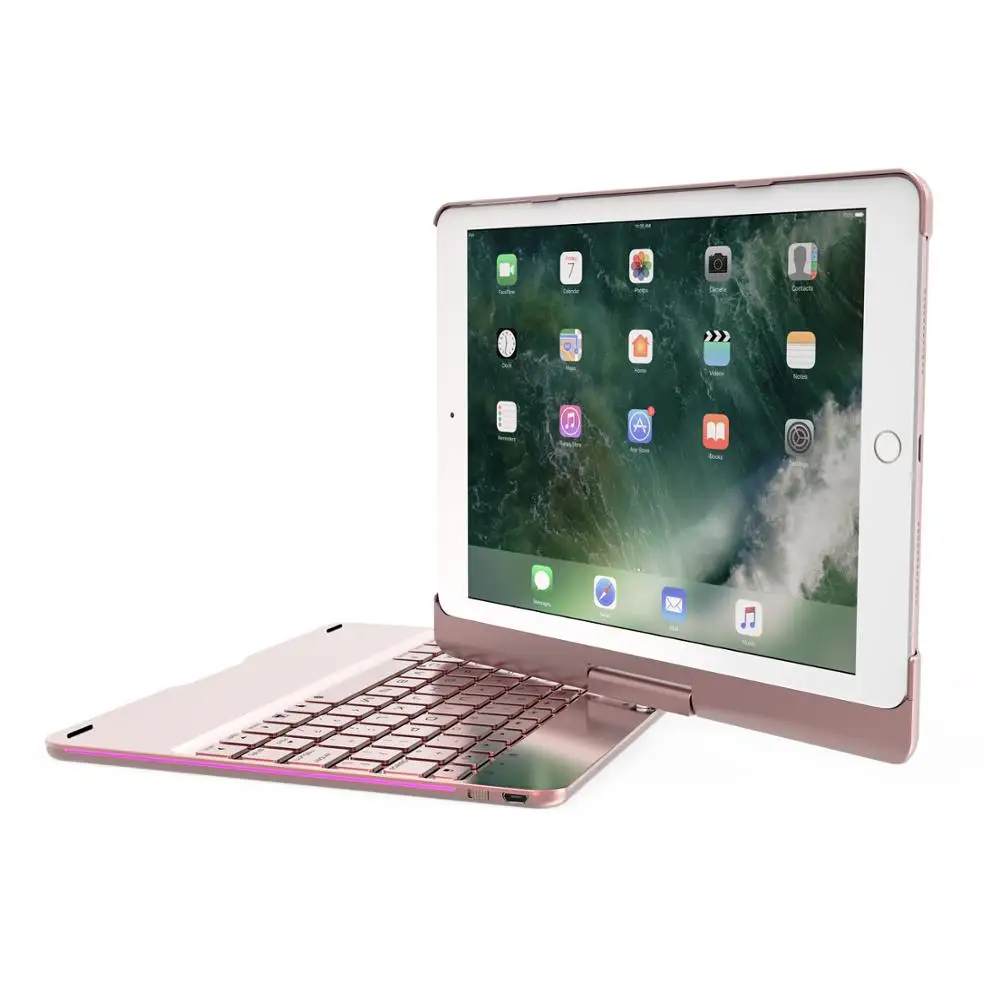 

High standard high quality aluminum alloy clamshell wireless bluetooth keyboard case for ipad 9.7