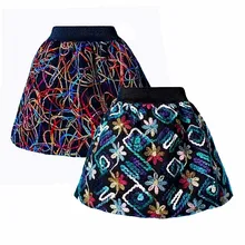 2016 New Spring Summer Skirt saia Womens tutu midi Skirts Lady Elastic Waist Knitting Crochet Embroidery Puff Skirts Womens
