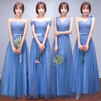 

Royal Blue four style Chiffon long bridesmaids dresses