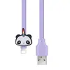 New Coming Product Super Cute Cartoon Unicorn Bear Design 1m Date USB Cable For IOS phone