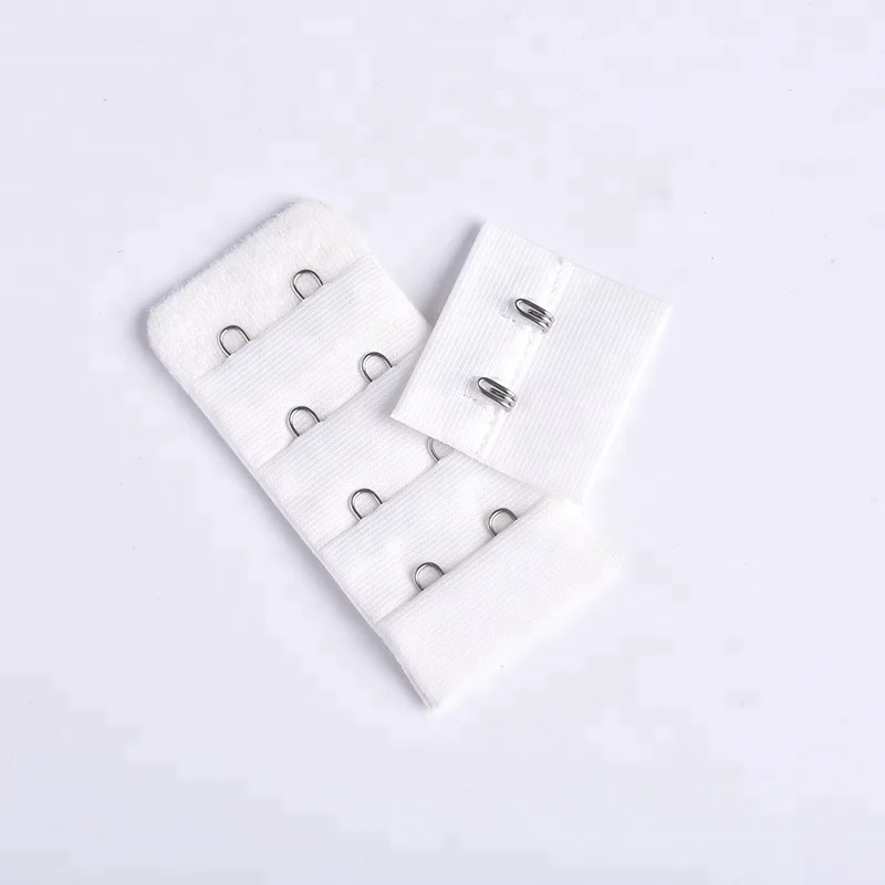 
Hot sale nylon women bra hook and eye elastic bra back extenders 2 hook 