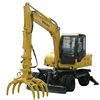 fork clamp of the wheel excavator with fork for log stone sugar cane
