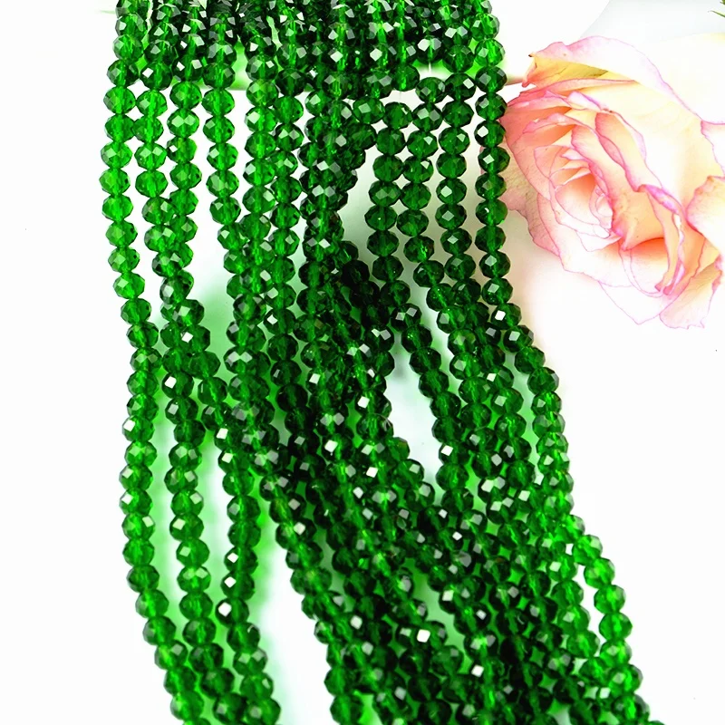 

Wholesale Rondelle Beads For Jewelry Making, Faceted Glass Beads Bracelet Beads