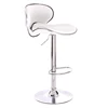White PU cover butterfly barstool bar chair mid back leather barstool set with metal base