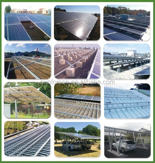 Aluminum triangle solar panel mounting frame Ballast Flat Roof Solar Mounting brackets