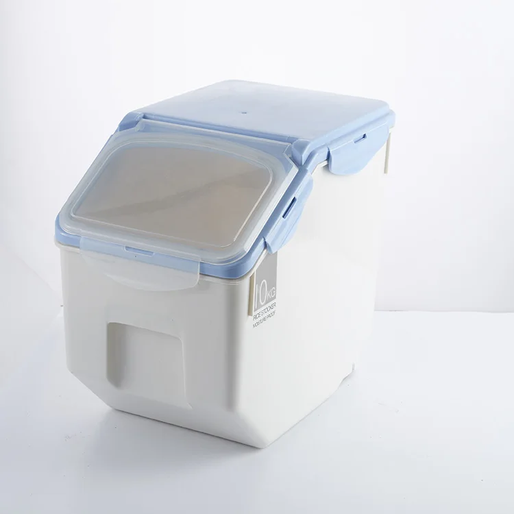 

pp  air-tight eco friendly dog food storage container, Blue,grey,clear