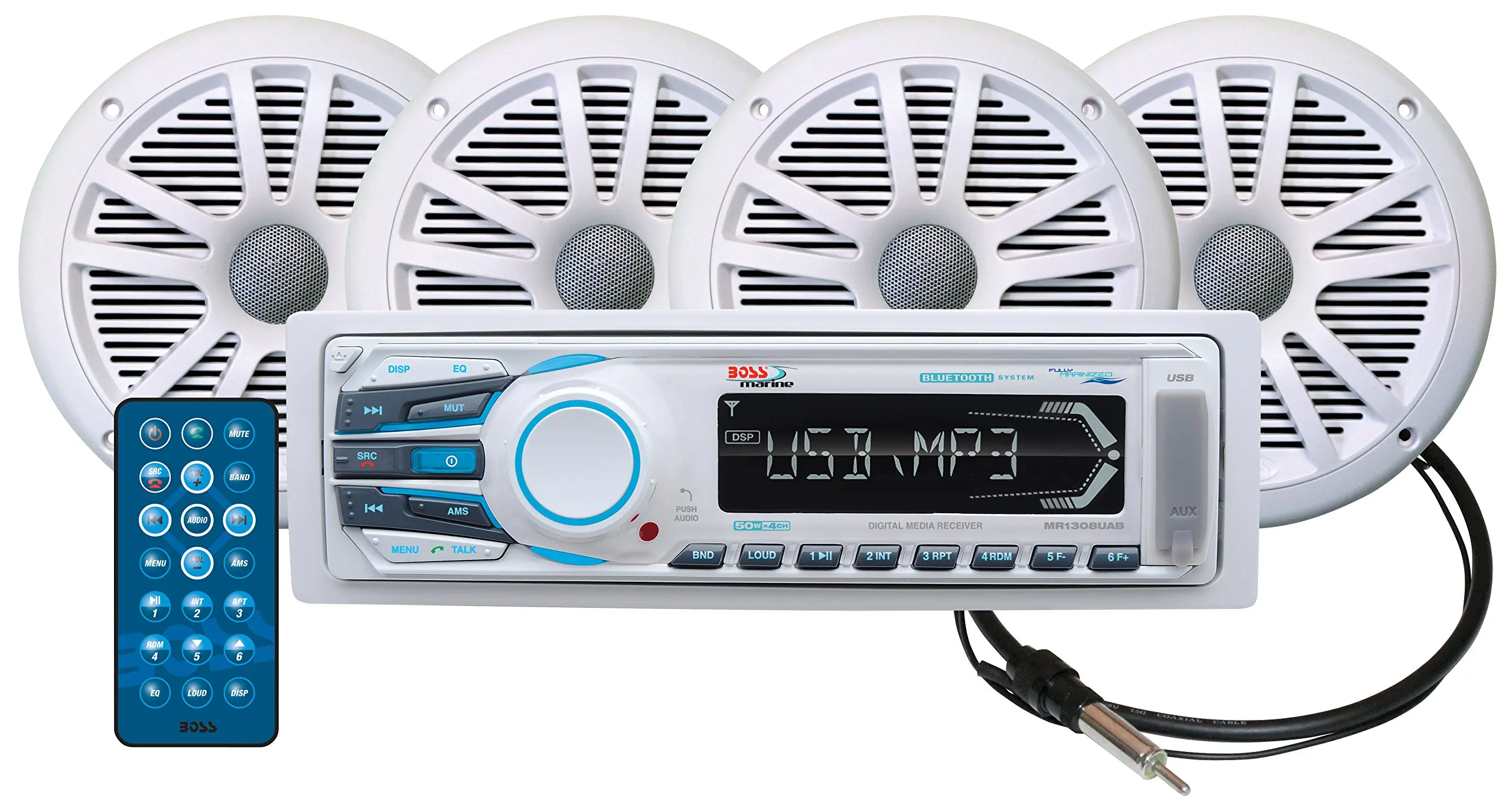 bluetooth marine stereo package