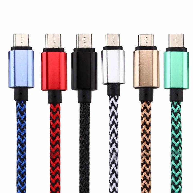 2015 newest high quality charging & sync data braided micro usb cable