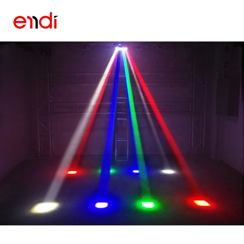 
ENDI Hot sell 4in1 rgbw mini 8 eye spider led beam stage lighting with imported beads for Karaoke dance room dj lights 