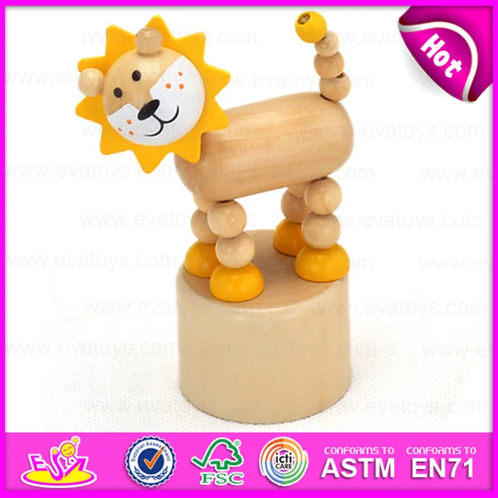 Bset Seller Wood Animal Spring Toy Game,Wooden Spring Animal Toy For