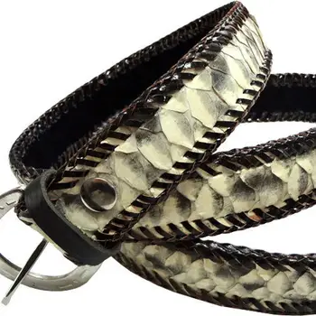 Genuine Python Snake Skin Belt Black Leather Designer Mens Belts For ...