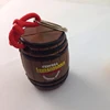 custom 3D shape barrel soft pvc rubber keyring