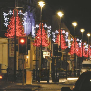 Outdoor 2d Led Street Silhouette Christmas Light Motif For Street