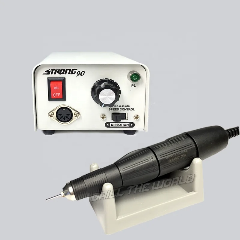 

China manufacturer strong 90 micromotor polishing handpiece drilling machine for acrylic nails