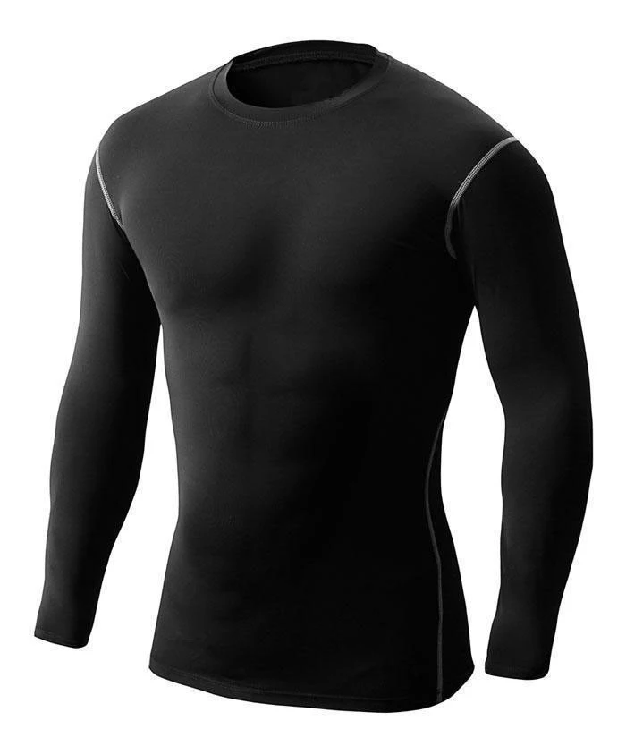 

OEM Men Compression Long Sleeve Athletic Shirt Base Layer Workout Shirts Apparel Manufacturers, As picture or custome color