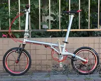 

Steel Folding Bike 16" Minivelo Mini velo Bike Urban Bicycle overall bike V Brake 9 Speed