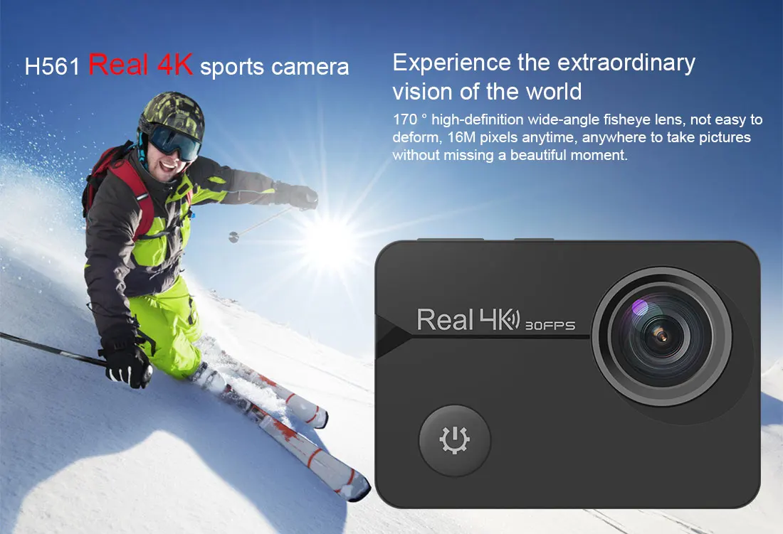 Hdking Oem Hisilicon Hi3559 Real 4k Action Camera Anti-shake 16m Wifi