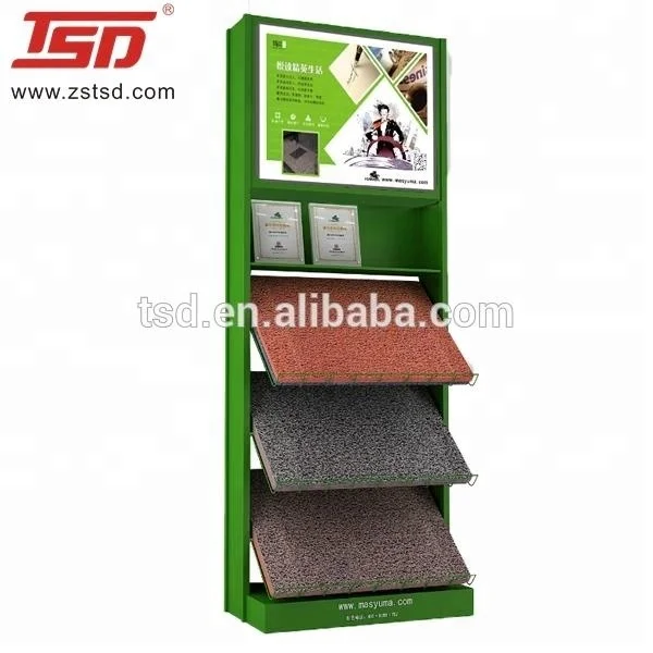 Custom Supermarket Shop Promotion Floor Door Car Mat Rug Display Rack