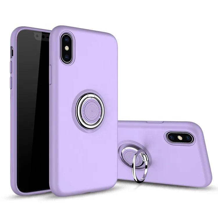 

2019 New Arrival smell like perfume Silicone Rubber magnetic Ring Holder and Kickstand Phone Cover for iphone X XS XS MAX, Black;blue;white;multi