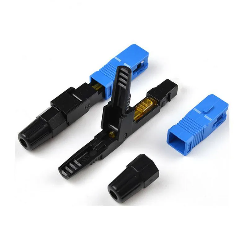 

Supply fiber optic SC/PC fast connector direct through sc upc optic fiber connector FTTH connector