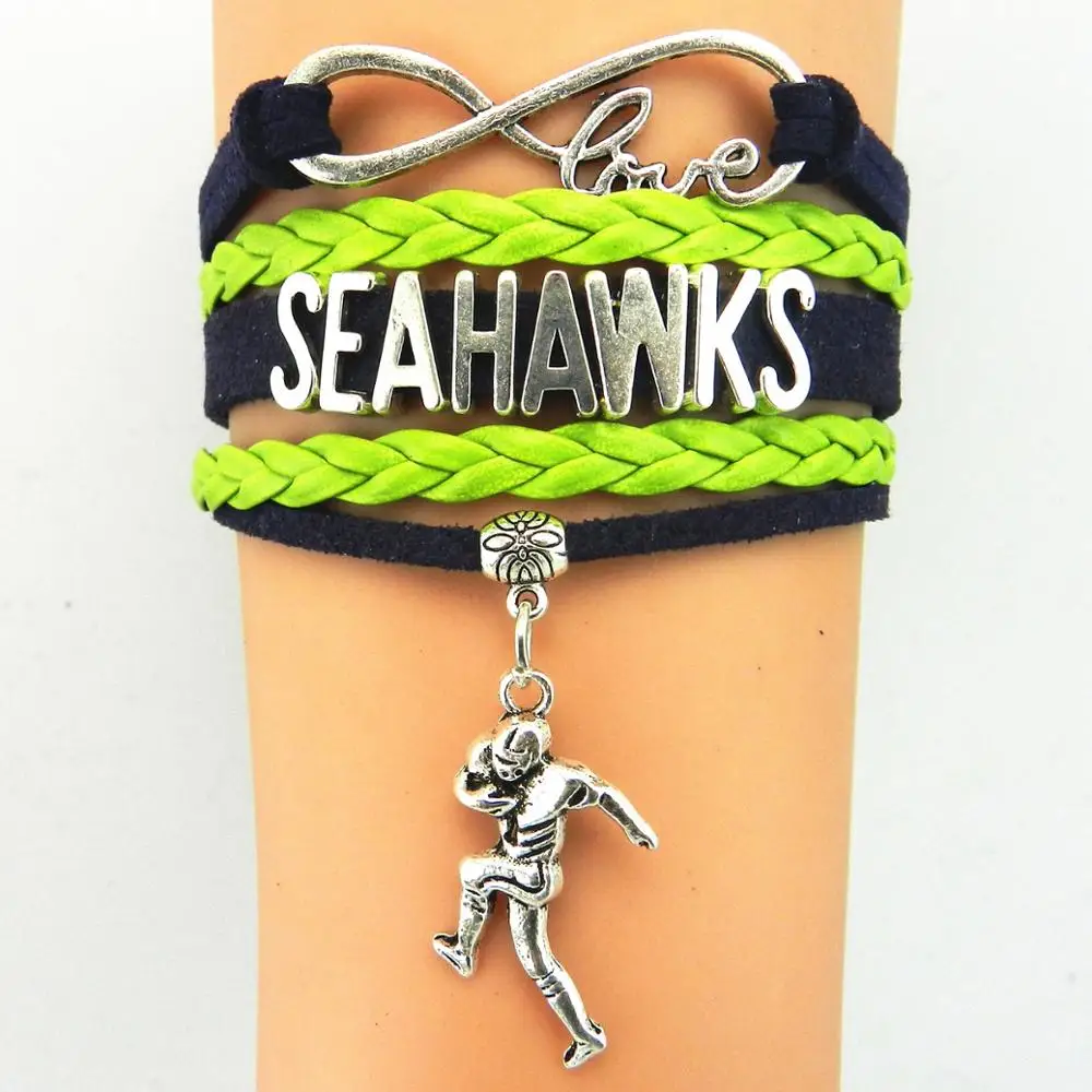 

NFL Oakland Raiders alphabet bracelet football bracelet, Multicolor