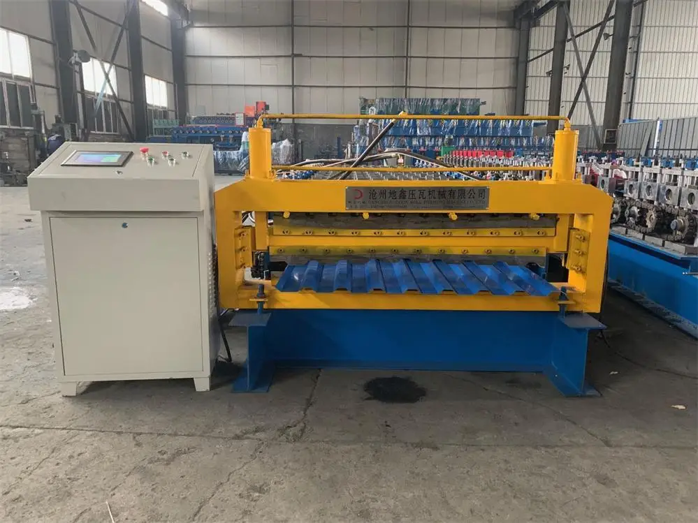 Floor tile double layer making machine Steel sheet metal roofing rolls forming machine