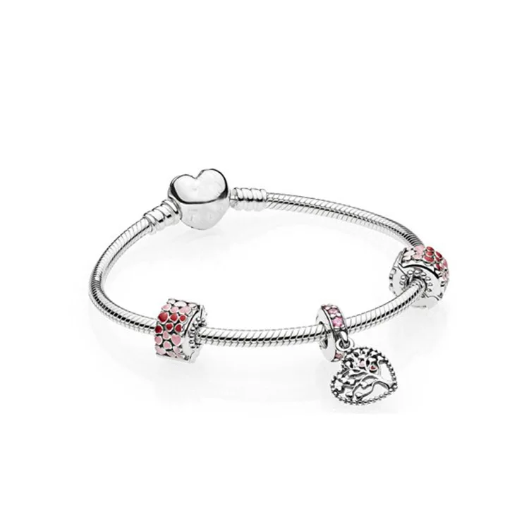 
Fashion European DIY Beads Making 925 Sterling Silver Charm Bracelet 