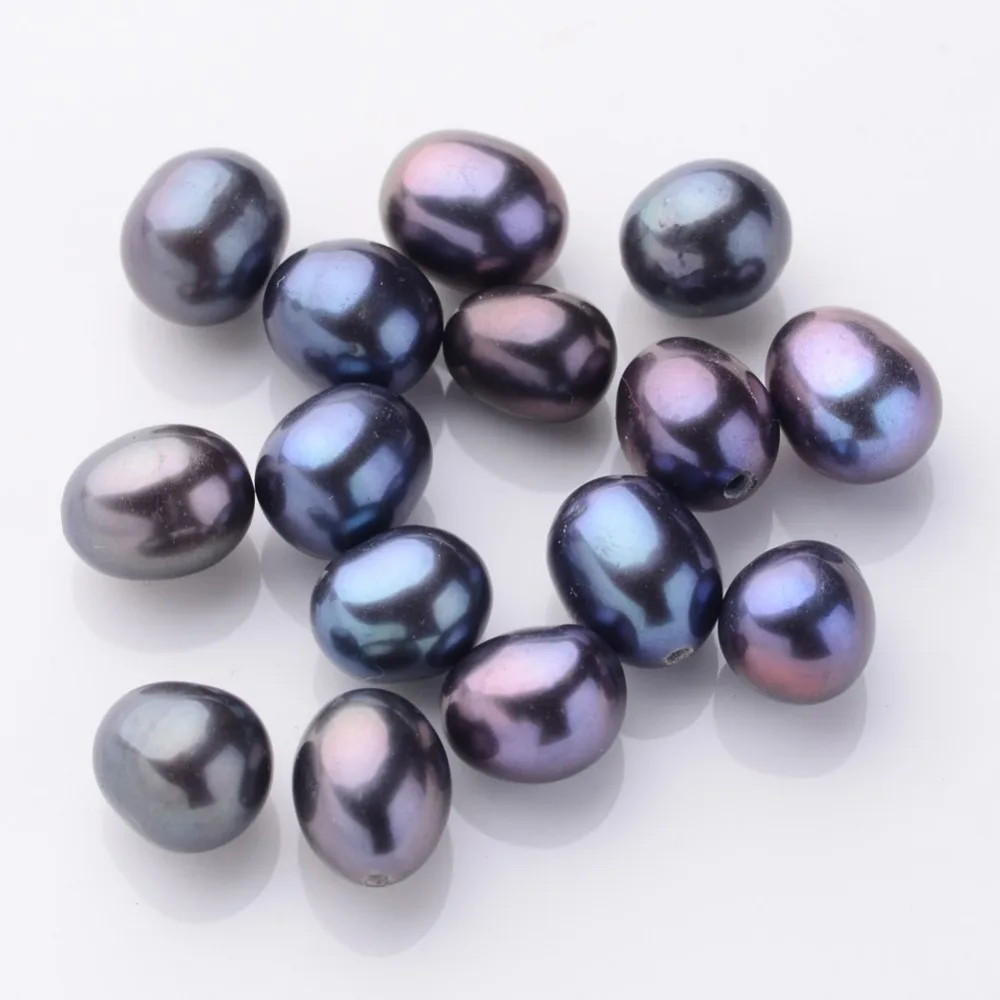 

PandaHall Half Hole PrussianBlue Natural Oysters Jewelry Pearl Rice Beads