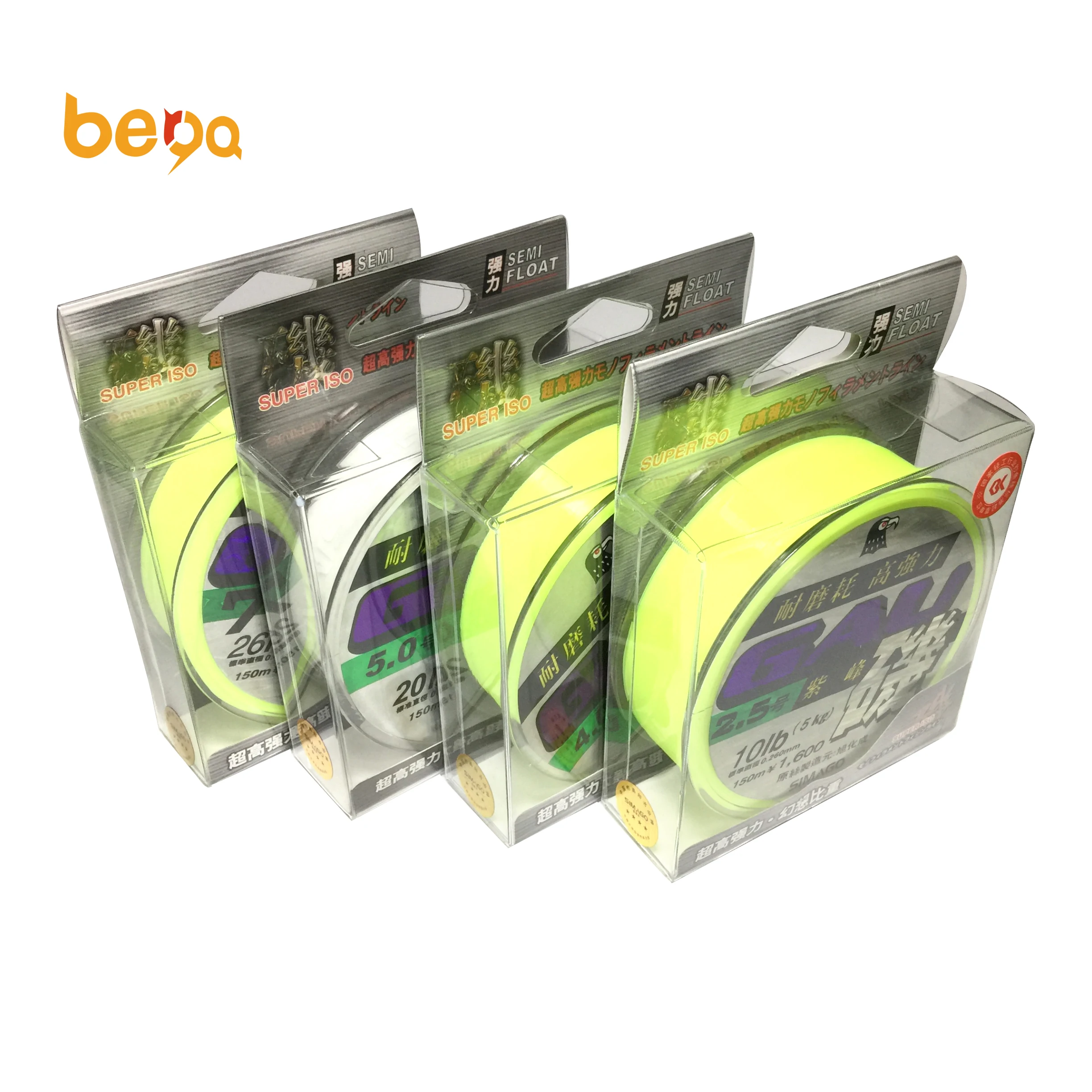 

100M monofilament Super Strong Durable High-density Fiber Nylon Quality Fishing Line, Yellow ,customizable