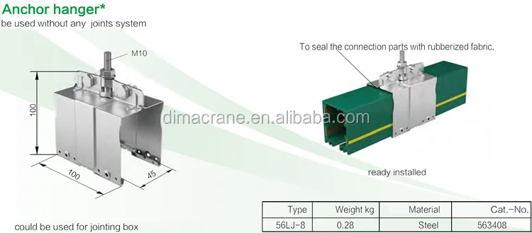 low price sliding line busbar power pipe enclosed conductor system for overhead crane