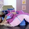 100% cotton Solid Color Patchwork Sport Style Bedding sets very nice