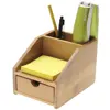 Bamboo Colour Desk Stationary Organiser pen stand bamboo notes holder