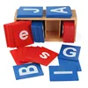 Montessori Early Education Language Teaching Aids Sandpaper letters Children Educational English Wooden Building Blocks Toy