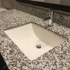 White Granite Cut To Size Countertop with Bathroom Vanity Sink