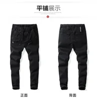 

Elastic waistband for man jeans slim fit black color elastic waistband trousers classic of type by OEM