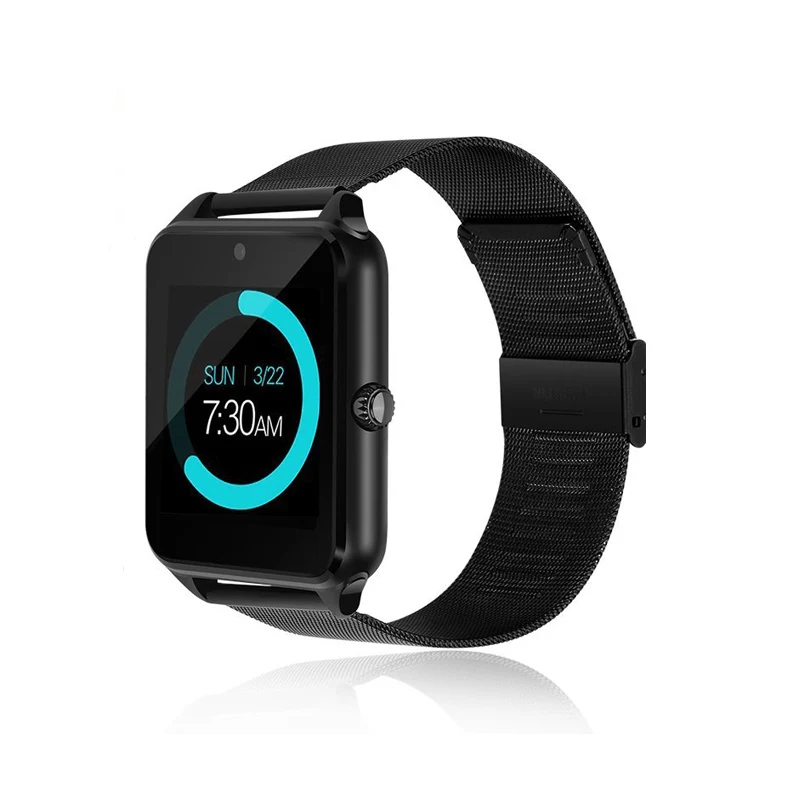 

Z60 Shakeproof Super slim Android Smart Watch Phone with Pedometer BT Call metal band replaceable