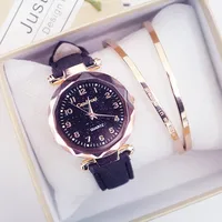 

High Quality Stylish Cute Girls Leather Band Quartz Wrist Watch for girl