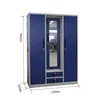 New functional stainless steel gym/office/factory/bathroom/school locker ,metal storage locker furniture with mirror back door
