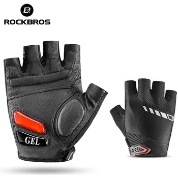 
ROCKBROS Cycling Gloves with Silicone Gel Thickened Pad SBR Shockproof Anti-slip Sports Gloves 