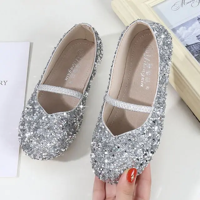 

2019 new fashion girls shoes soft bottom small shoes little girl crystal shoes