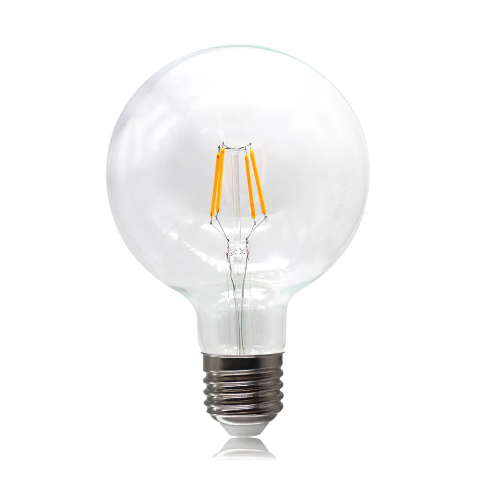 Edison Style   G80 G125 Uses 4 Watt  6Watt Warm White Clear Pendent Light Dimmable  Filament LED Bulb