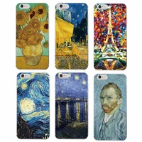 

Van Gogh Starry Night Sunflower Oil Painting Cat Flower Eiffel Soft TPU Phone Case For iPhone 11 Pro Max 6Plus 6 6S 5SE 7Plus 7