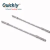 Infrared quartz tube heater for automotive exterior trimming drying process