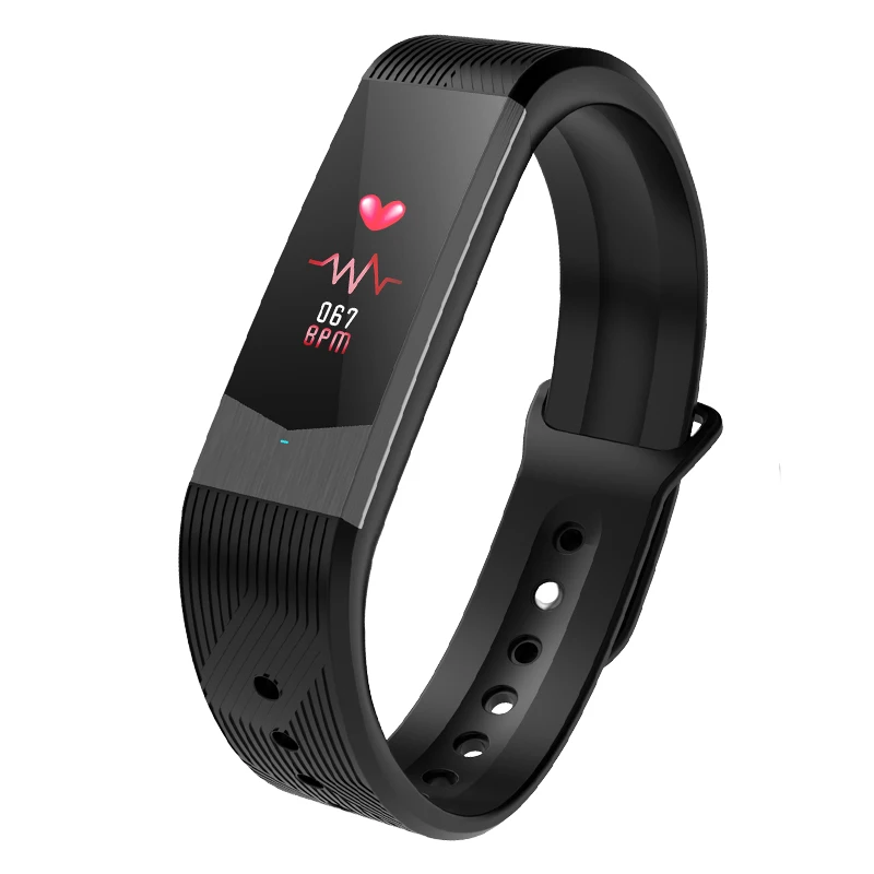 

3D UI B30 heart rate monitor smart watch fitness tracker, Black/blue/red
