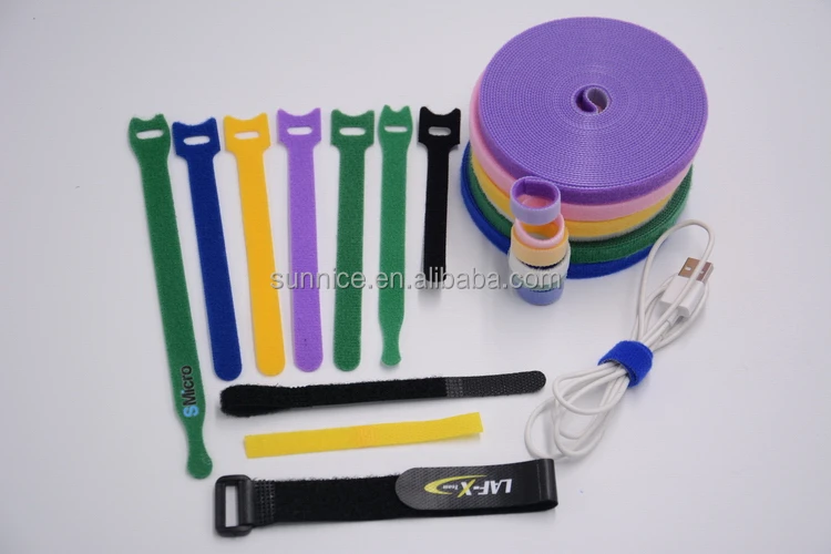 Nylon Hook and Loop Cable Ties for Power Wire