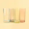 wholesale colored glassware octagonal shaped glass tumbler drinking glass tumbler cups 11oz colored glass tumblers for set