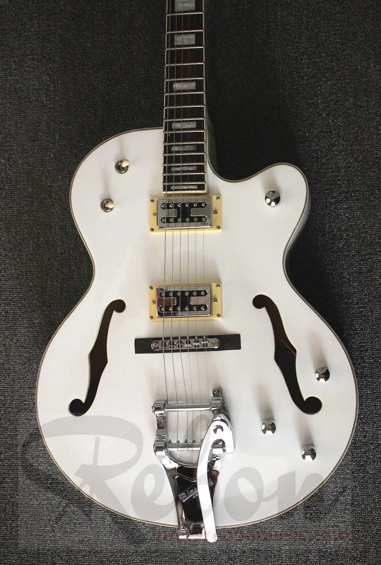 Weifang Rebon 6 String Hollow Body Bigsby Tremolo Electric Guitar In